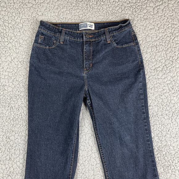 Levis Strauss Signature At Waist Bootcut Jeans Womens 12 Long Dark Wash - Picture 4 of 12